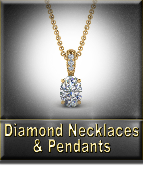 Women's Diamond Necklaces & Pendants Button