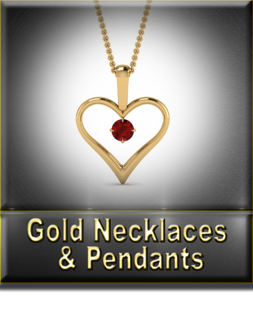 Women's Gold Necklaces & Pendants Button