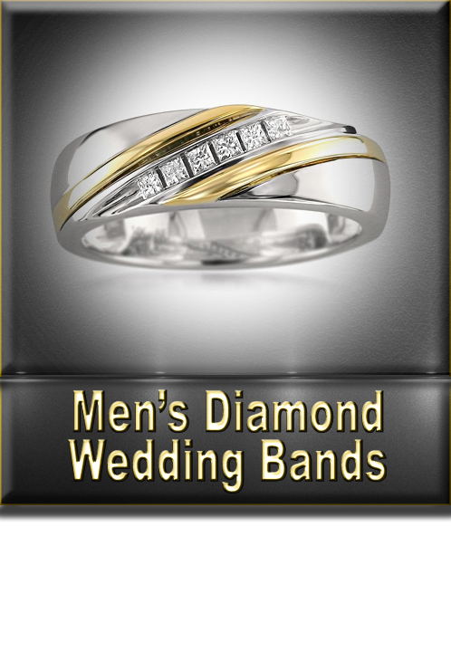 Men's Diamond Wedding Bands Button