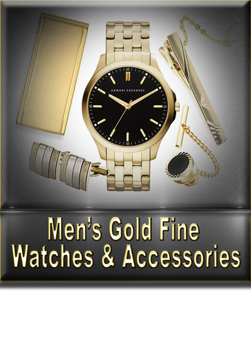 Men's Gold Fine Watches & Accessories Button