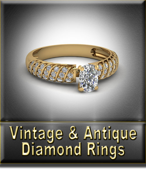 Women's Vintage & Antique Diamond Rings Button