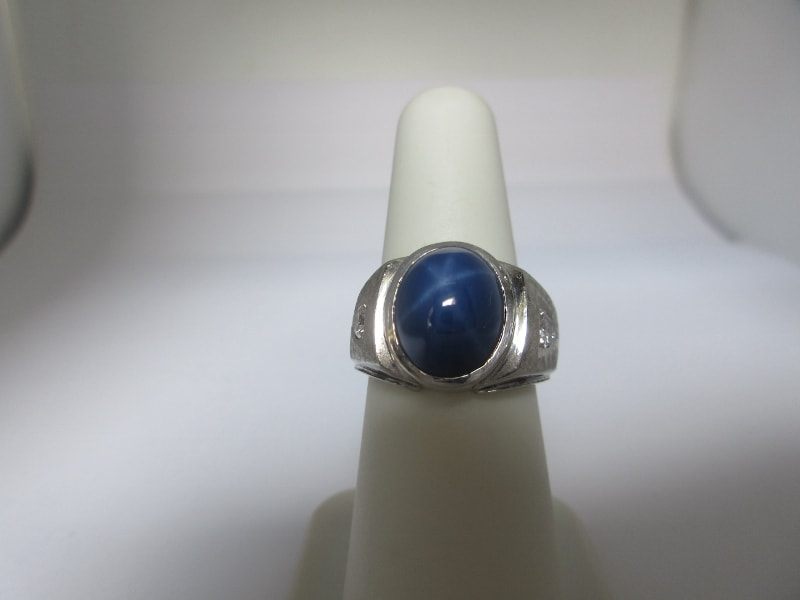 Buy Oval Cut Stylish Blue Star Sapphire Ring, 925 Sterling Silver, 6 Rays  Blue Lindy Star Ring, Handmade Lab Gemstone Ring, Promise Ring Online in  India - Etsy