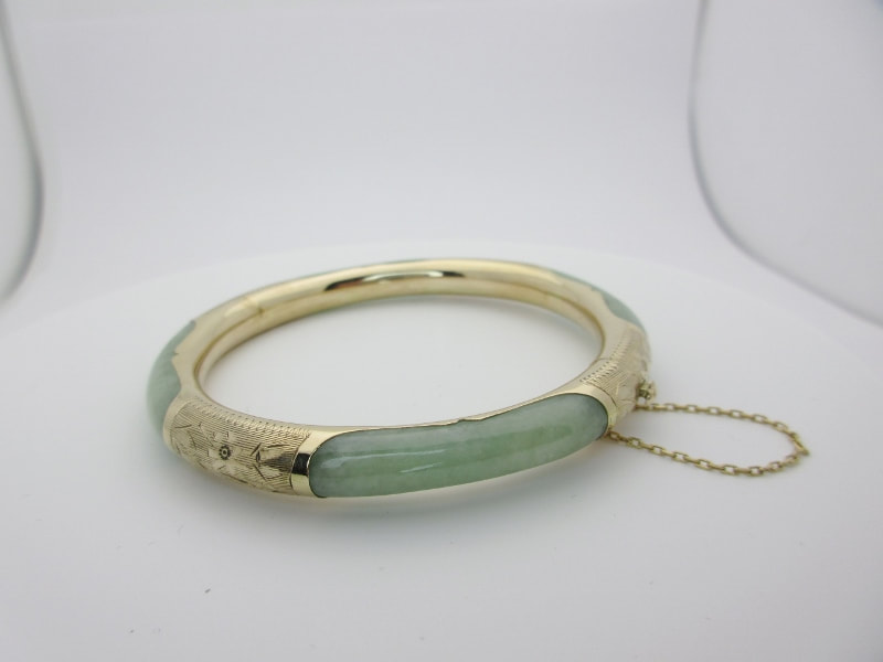LGOC17 14KY Treated Jade bracelet - Lehua Jewelers