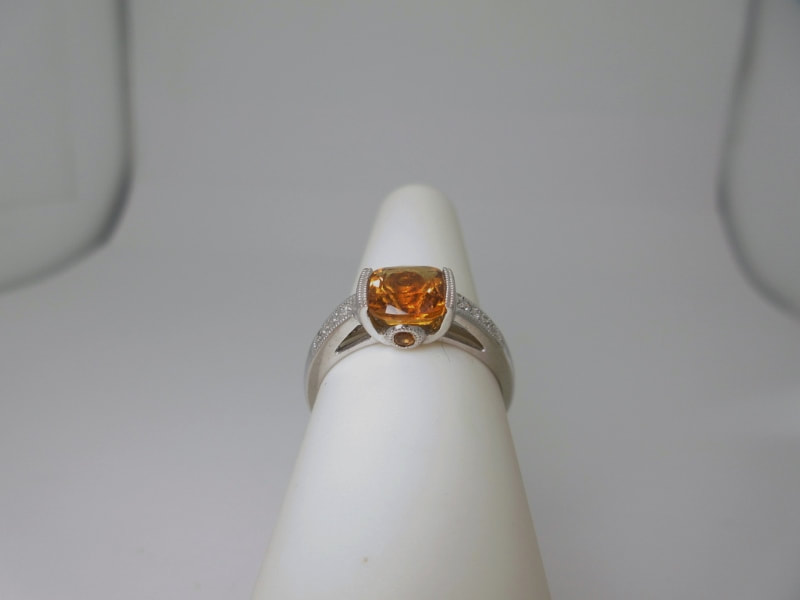 Buccellati Diamond Citrine Gold Cocktail Ring – Oak Gem